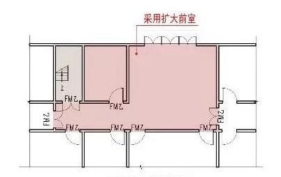 首层超大面积的扩大前室附图